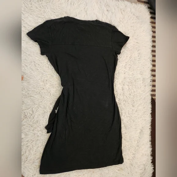 NWT GAP Black Tie-Waist T-Shirt Dress - Medium Tall - Picture 4 of 5